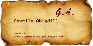 Gavrila Abigél névjegykártya